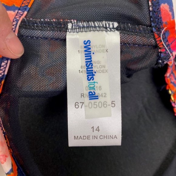 NWT Swimsuits For All 2 Piece Halter Bikini Swimsuit, size 14 - Picture 11 of 11